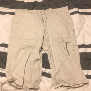Mexx Beige long cargo shorts Waist size 32